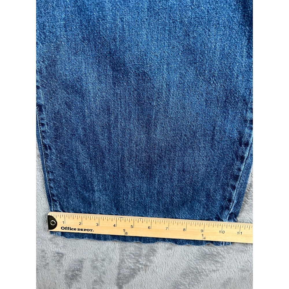 Boden Pull On Denim Pants Trousers Womens Sz 0 24x30 Wide Leg Drawstring - Picture 6 of 9